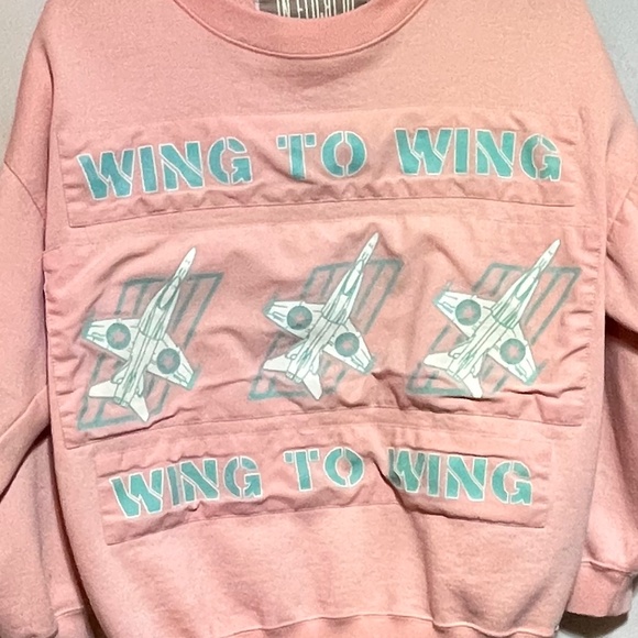 Vintage Tarazzia In Flight 01 Fighter Jet Sweatshirt Size Small Vtg Like New - Picture 2 of 5